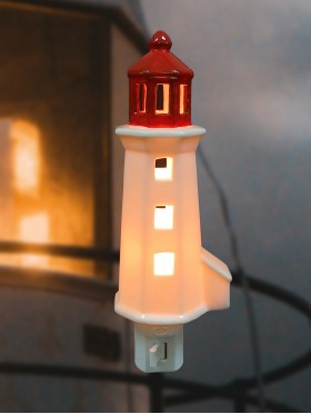 Porcelain Peggy's Cove Lighthouse Night Light with Gift Box
